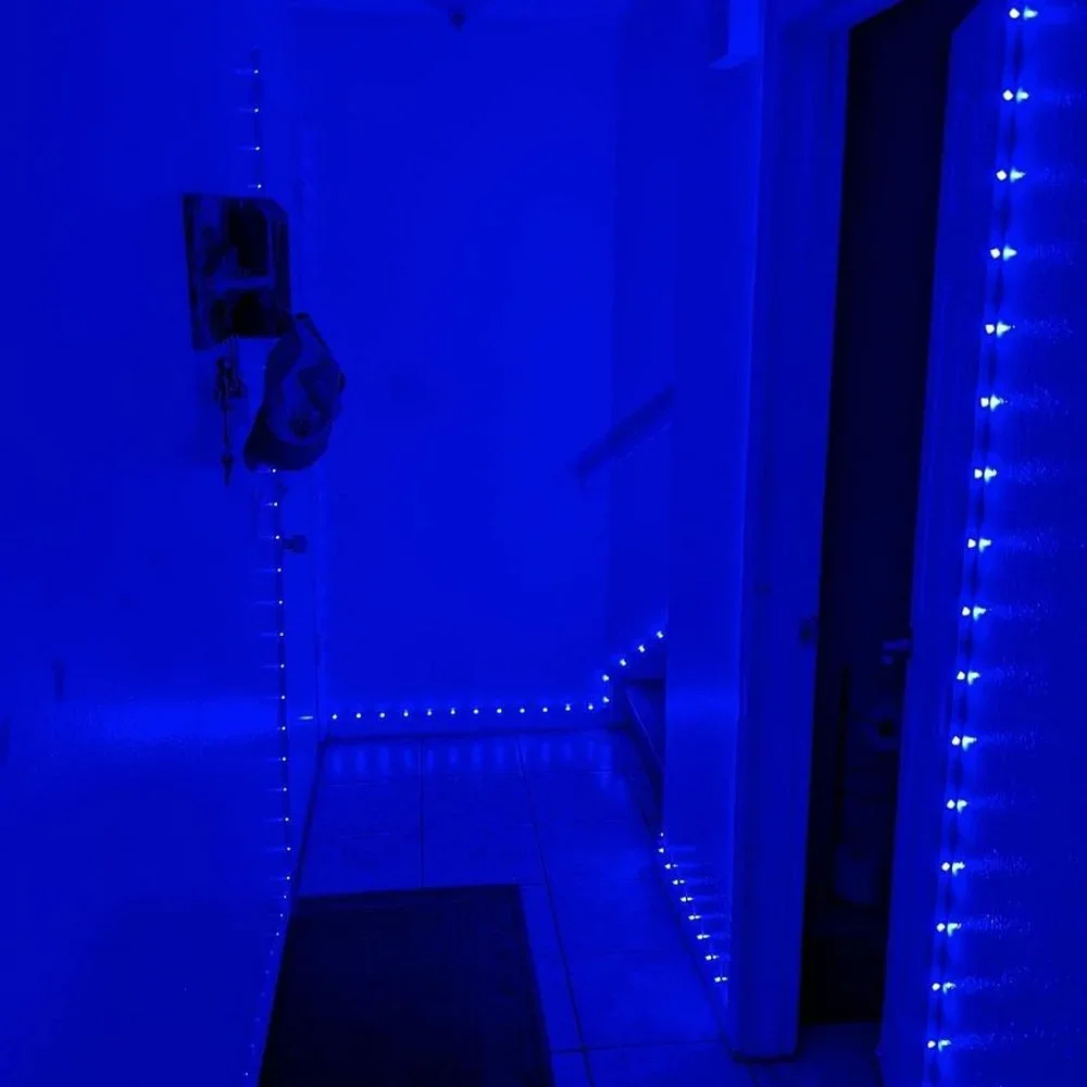 100ft Bluetooth App Remote Mic 50ftx2 Music Sync LED Strip Lights for Bedroom